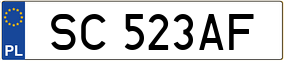 Trailer License Plate
